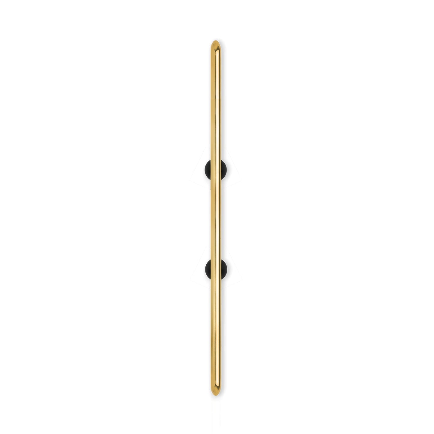 16/32 Polished Unlacquered Brass and Matte Black top view
