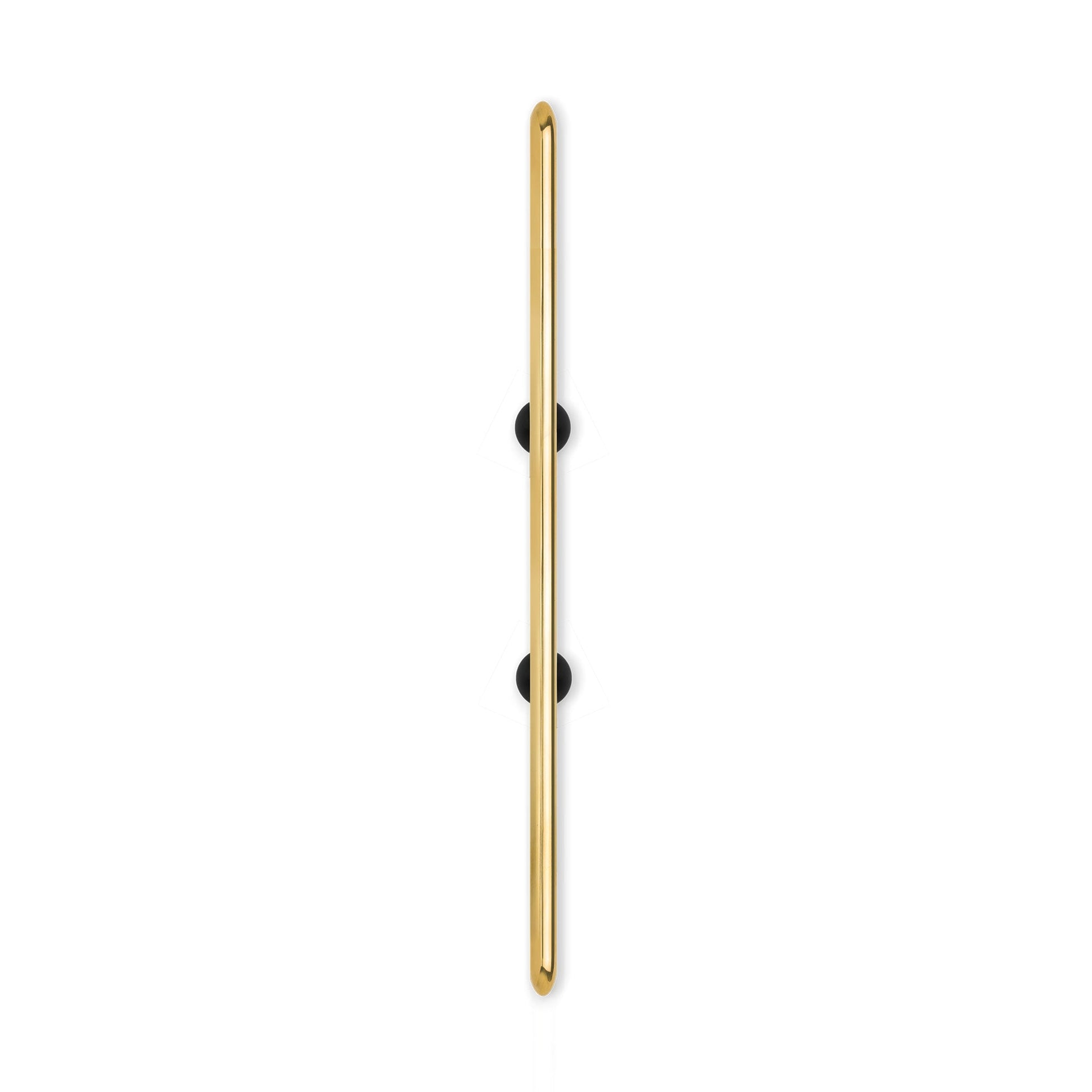 16/32 Polished Unlacquered Brass and Matte Black top view