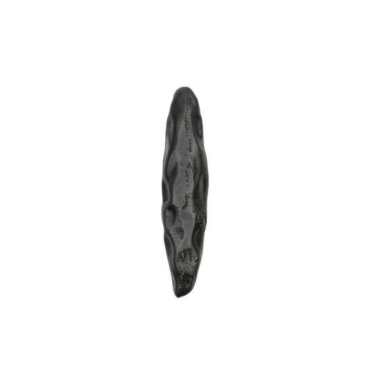 the top view of a Matte Black branch-lshaped cabinet pull on a white background