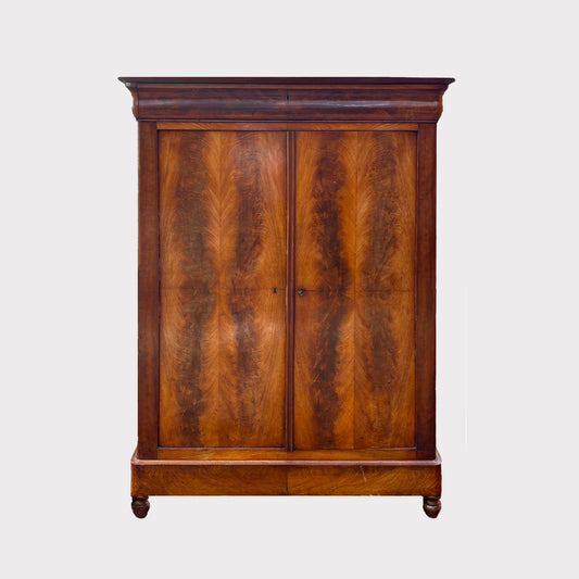 Flame Mahogany Louis Philippe Armoire
