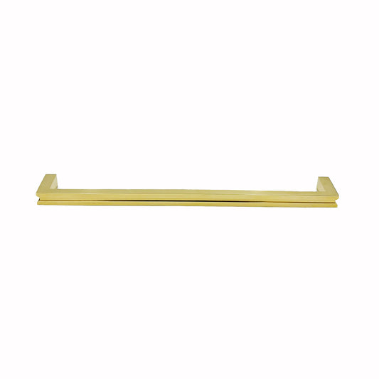 Brass Grandbury cabinet handle on a white background