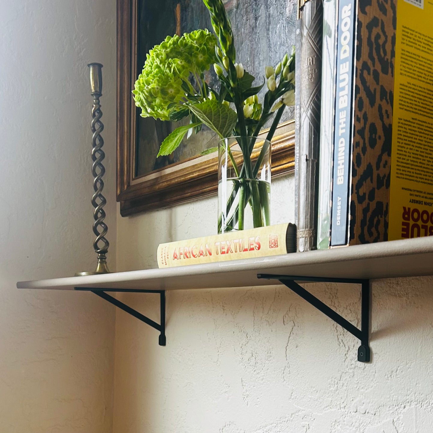 Industrial Modern Knurled Bar Shelf Brackets