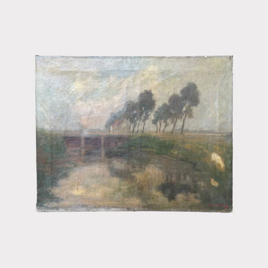 Jan Claessens Dusk Landscape Oil Painting