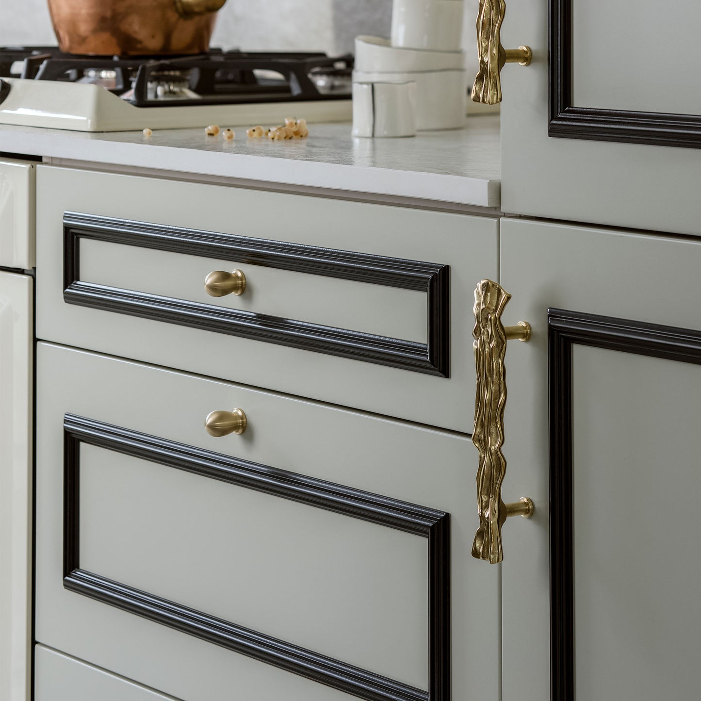 Tide Pull Installed on Cabinets