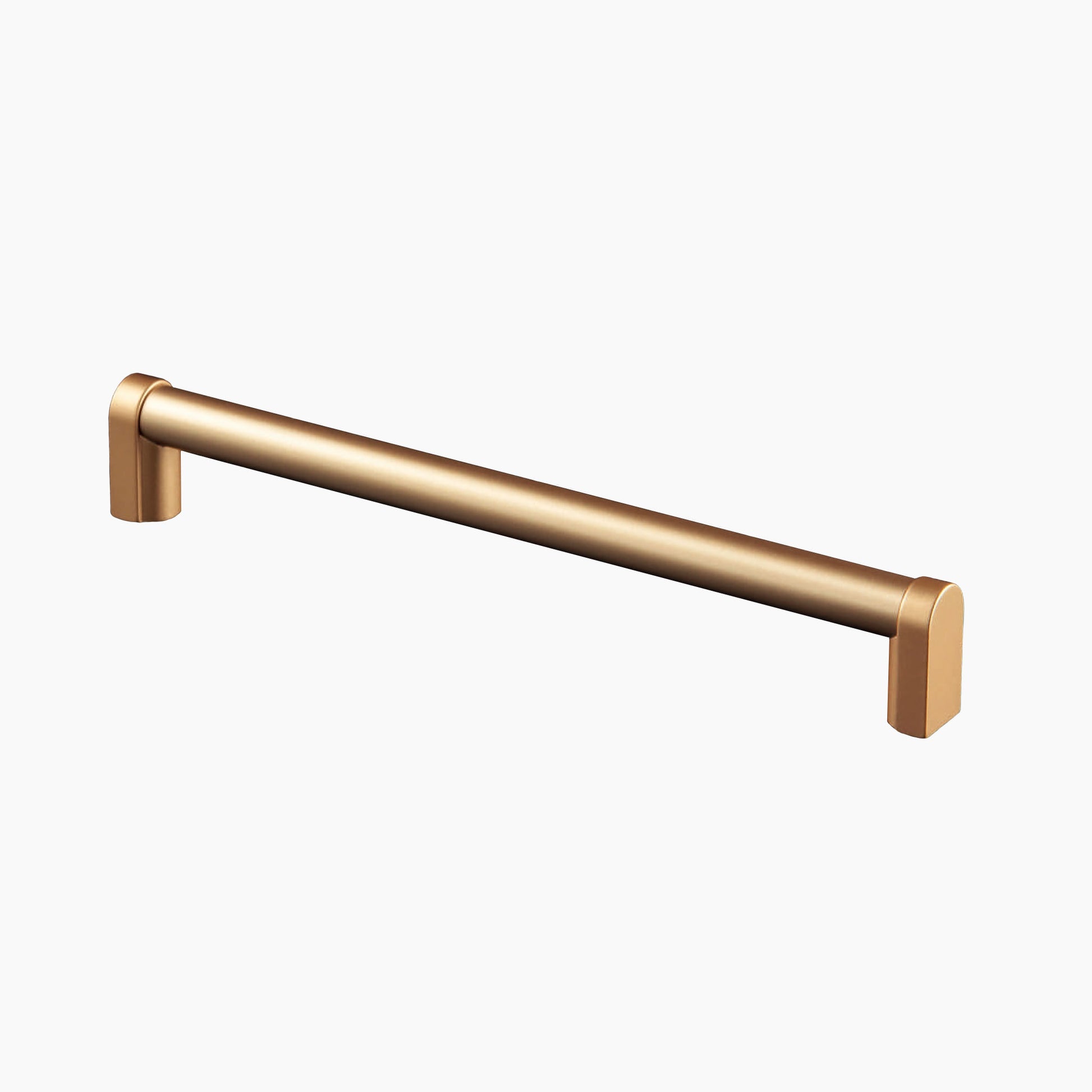 Satin Brass Appliance Pull on a white background