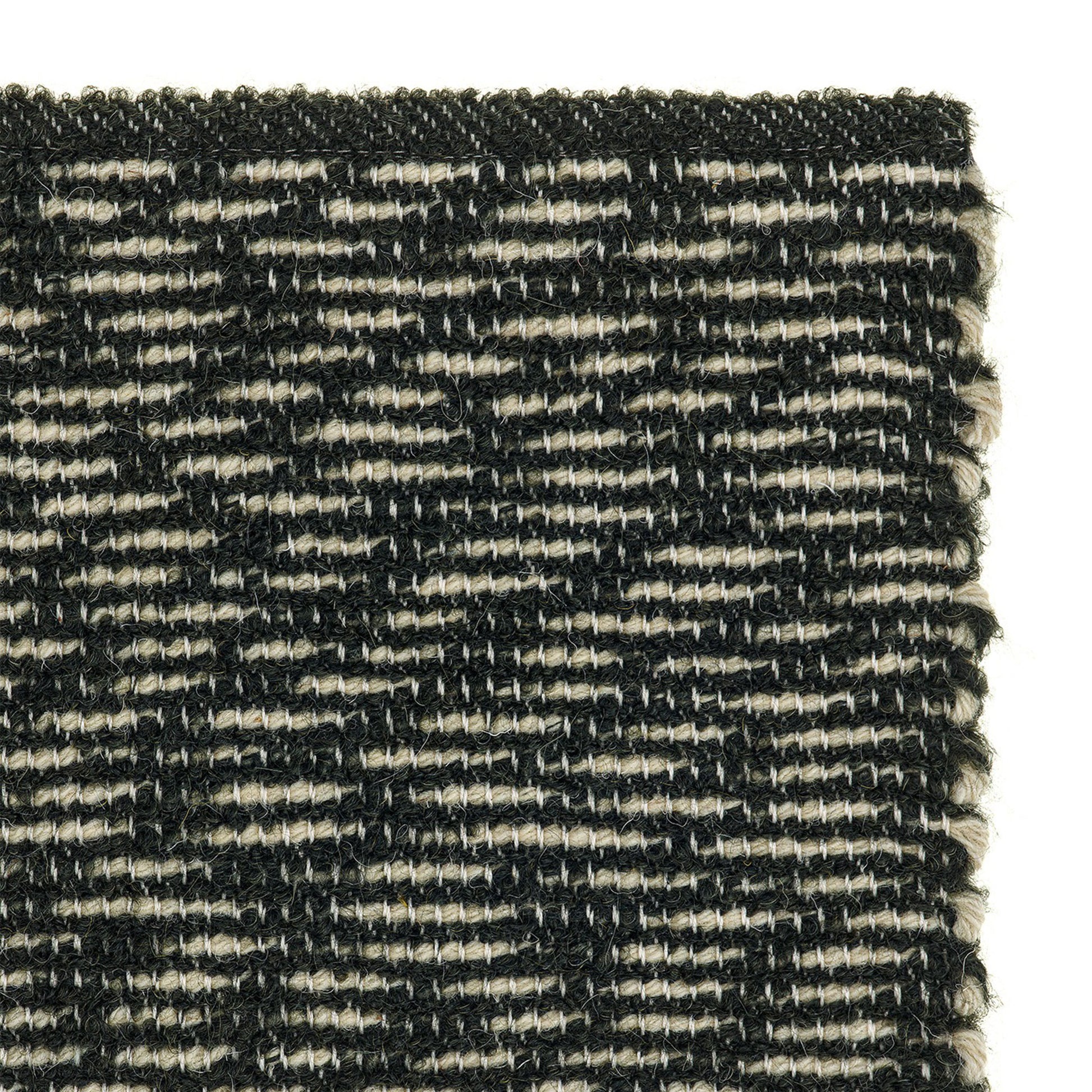 Alisso rug style in cream and black textured flat weave