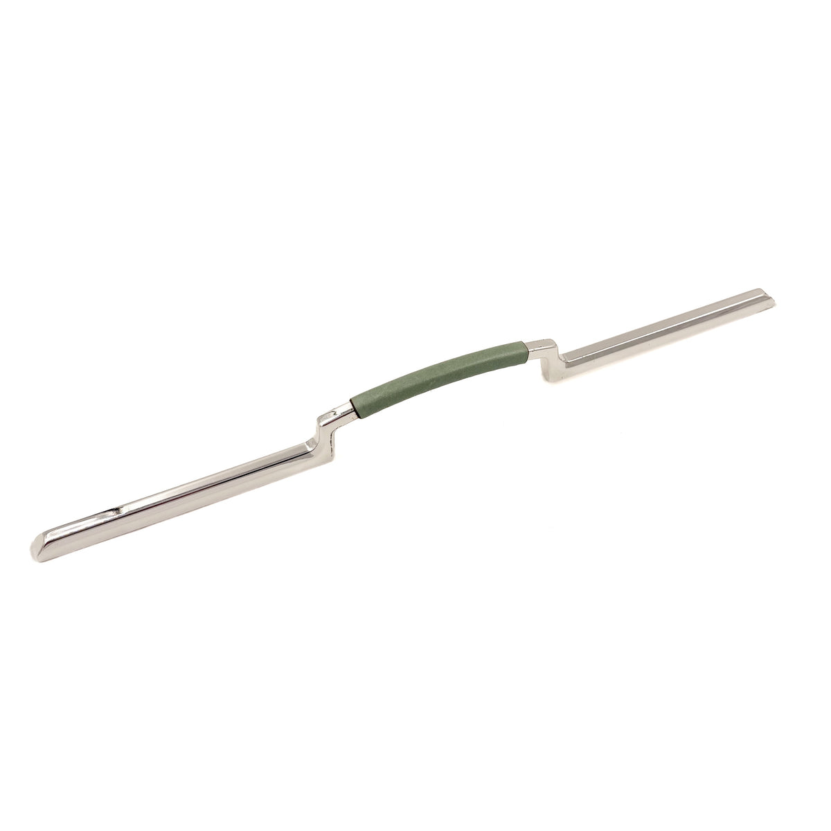 Leather Mid Century Modern Cabinet Pull | Long Arm Middle Grip