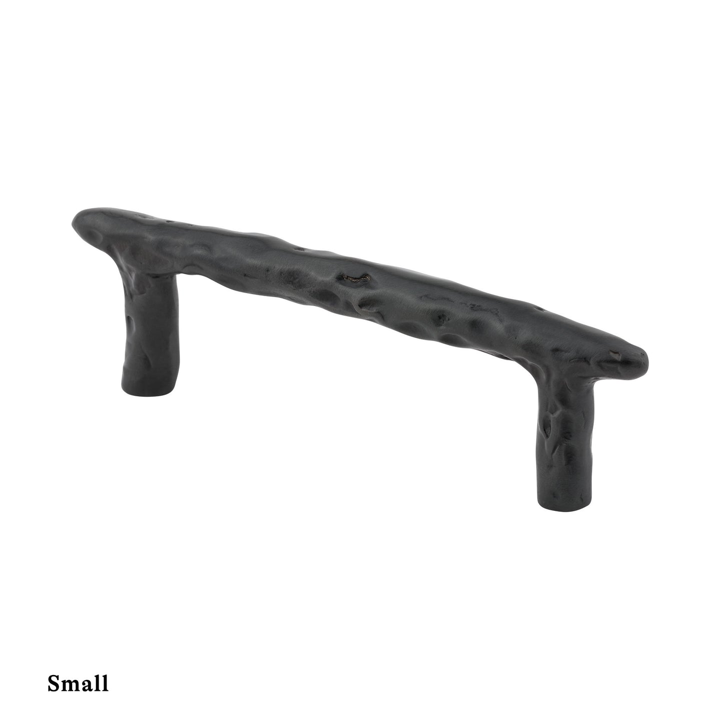 Matte Black branch-lshaped cabinet pull on a white background