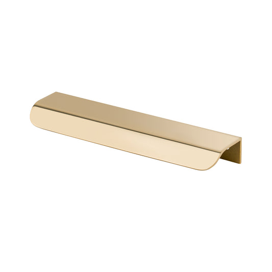 Brass Metal Tab pull on a white backbround