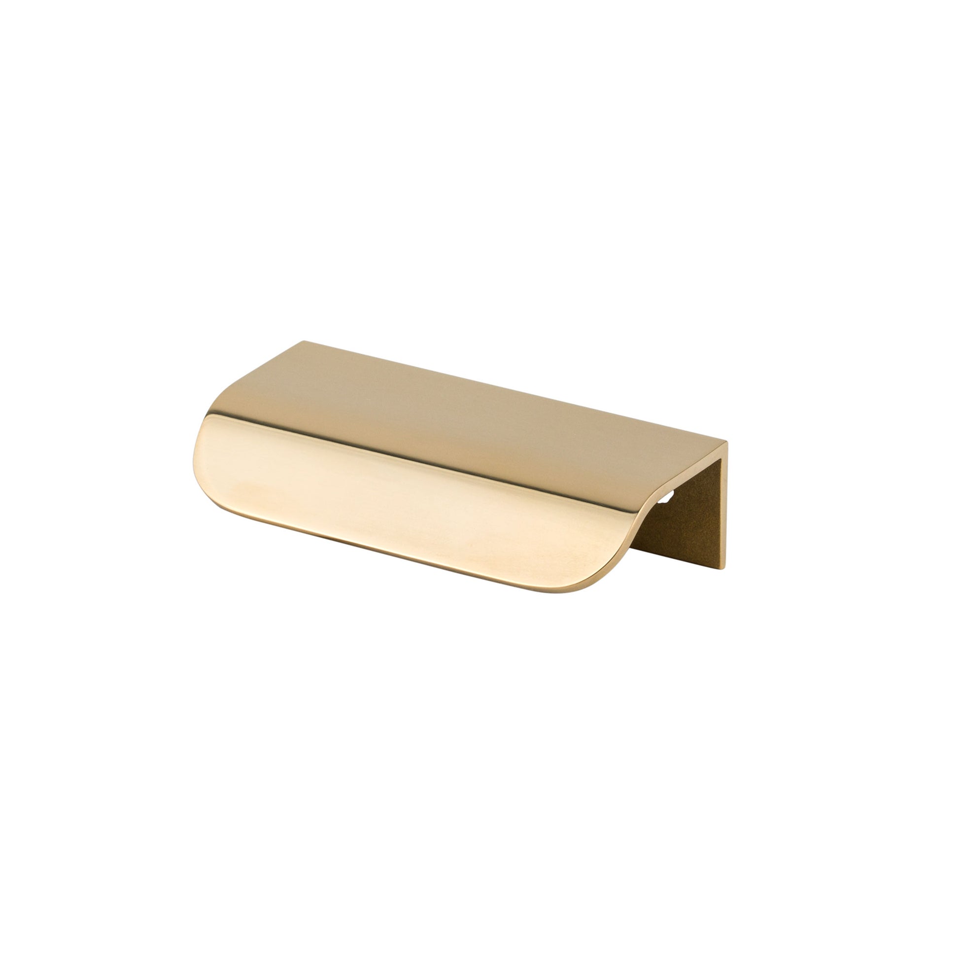 Brass Metal Tab pull on a white backbround