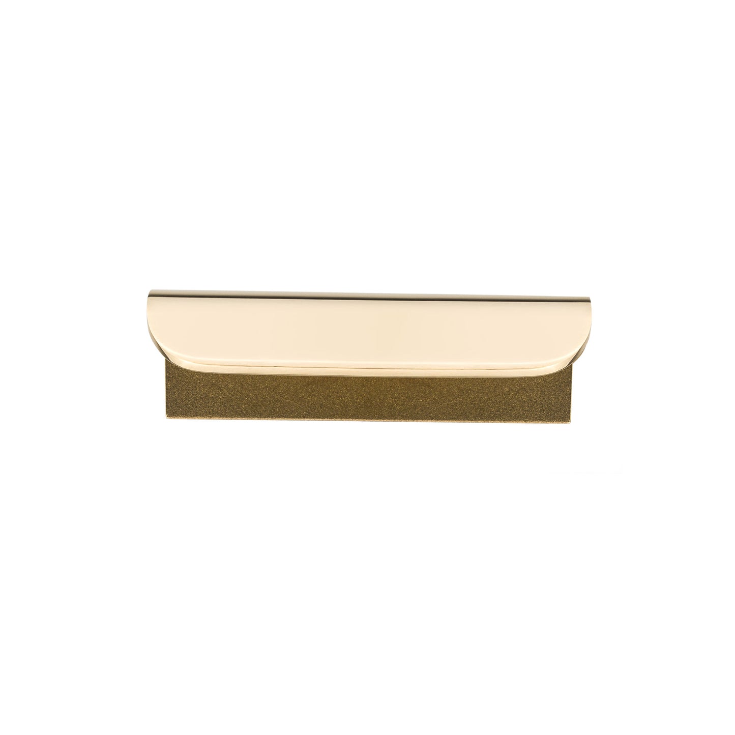 Brass Metal Tab pull on a white backbround