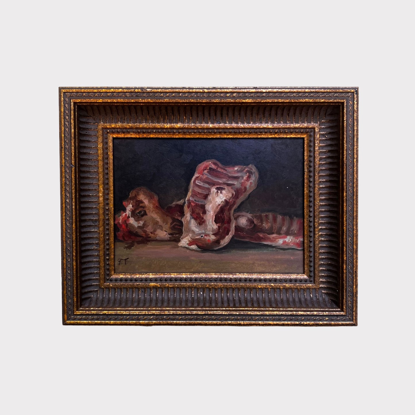 French Still Life of Butchered Lamb Oil Painting