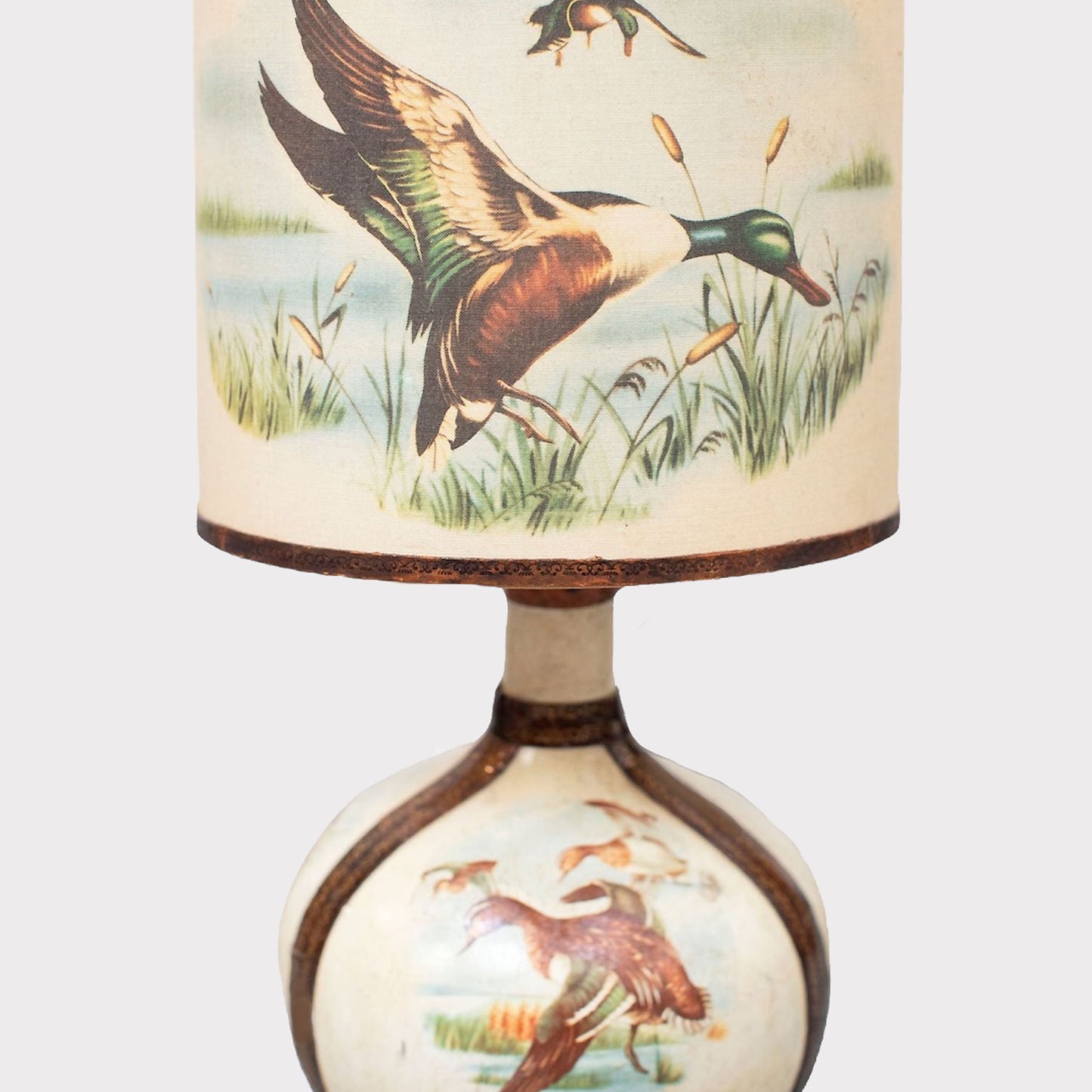 Table Lamp | Italian Hunting Lamp with Tooled Leather Straping