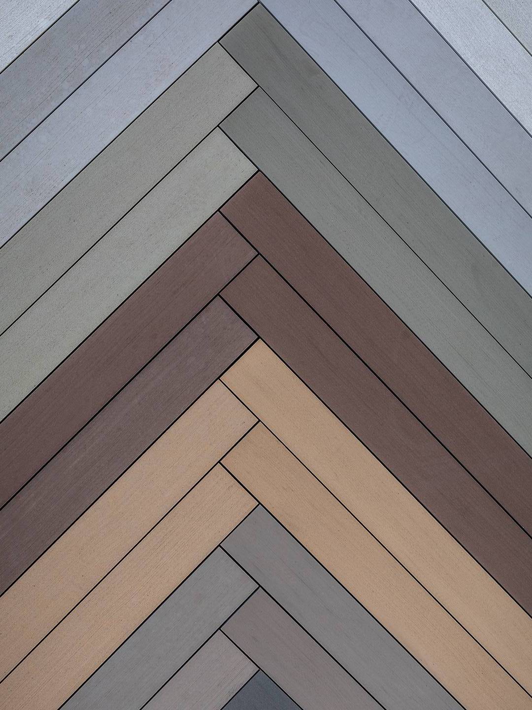 Examples of the variations of tone and color within each color of Esthec decking. 