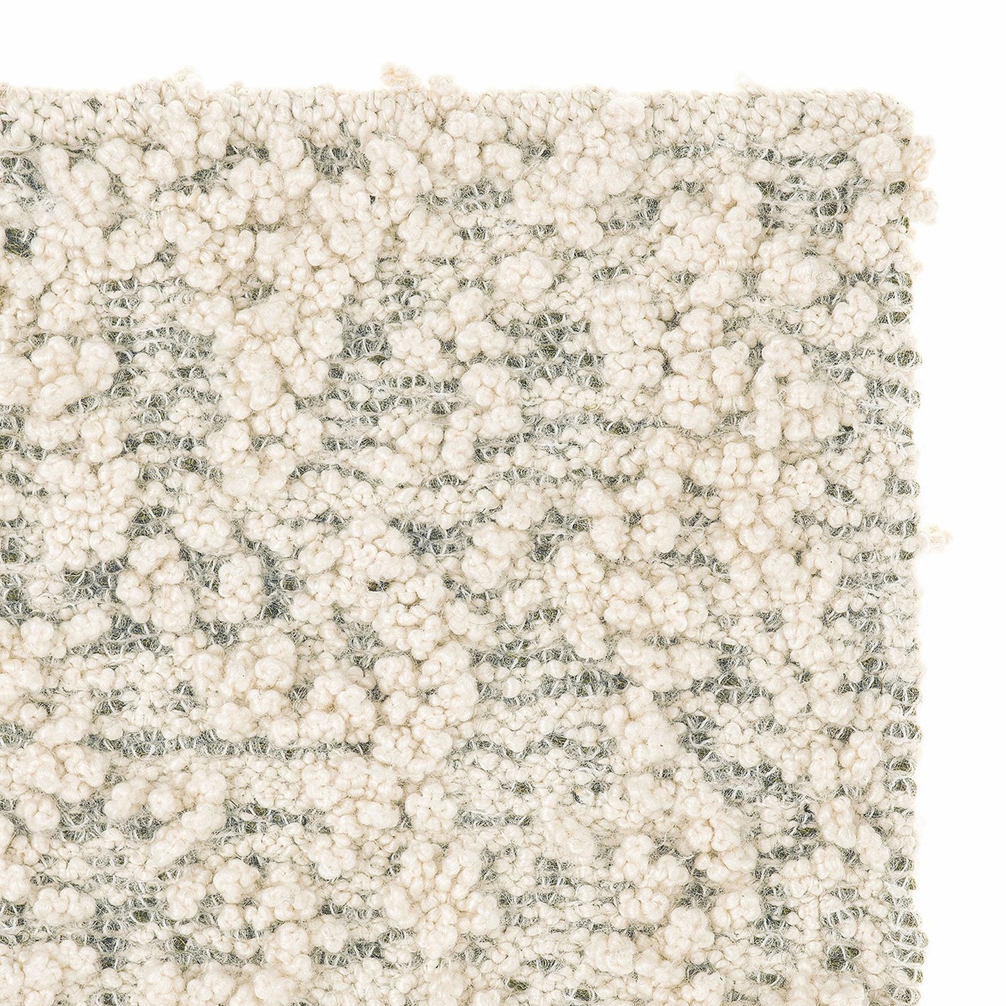 Fiore rug style in cream and pale grey colored boucle weave