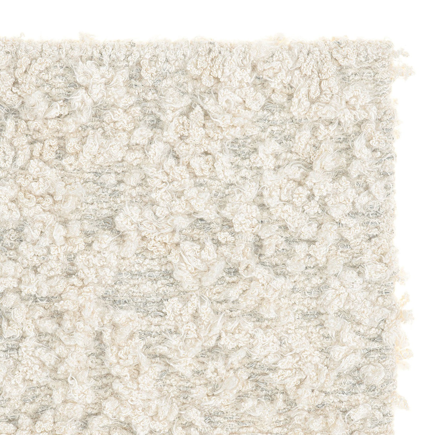 Folia rug style in off white colored intermittent boucle weave