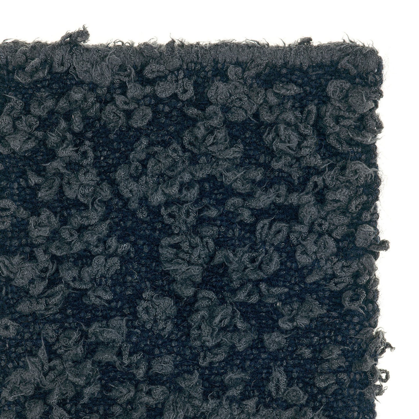 Folia rug style in dark grey and black colored intermittent boucle weave