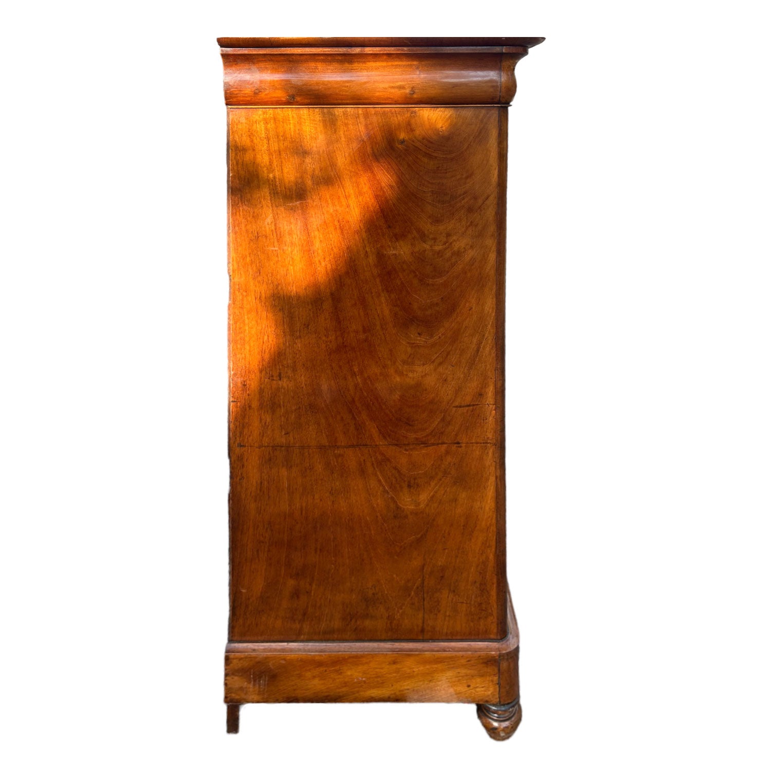 Side view - Flame Mahogany Louis Philippe Armoire