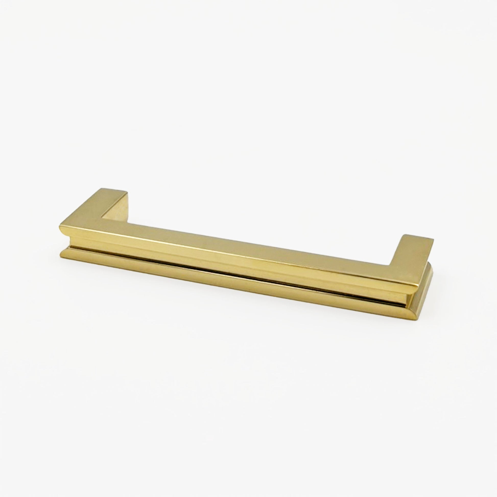 Brass Long cabinet handle on a white background