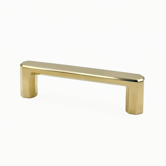 Henderson brass cabinet handle on a white background