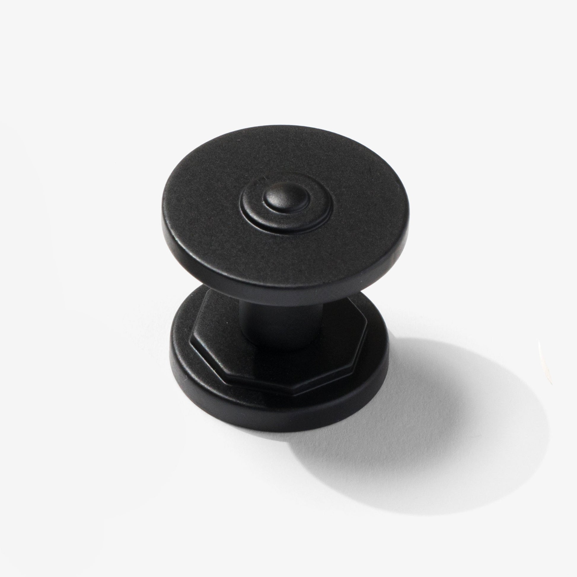 Matte Black Industrial Modern cabinet knob bt Studio Marchant