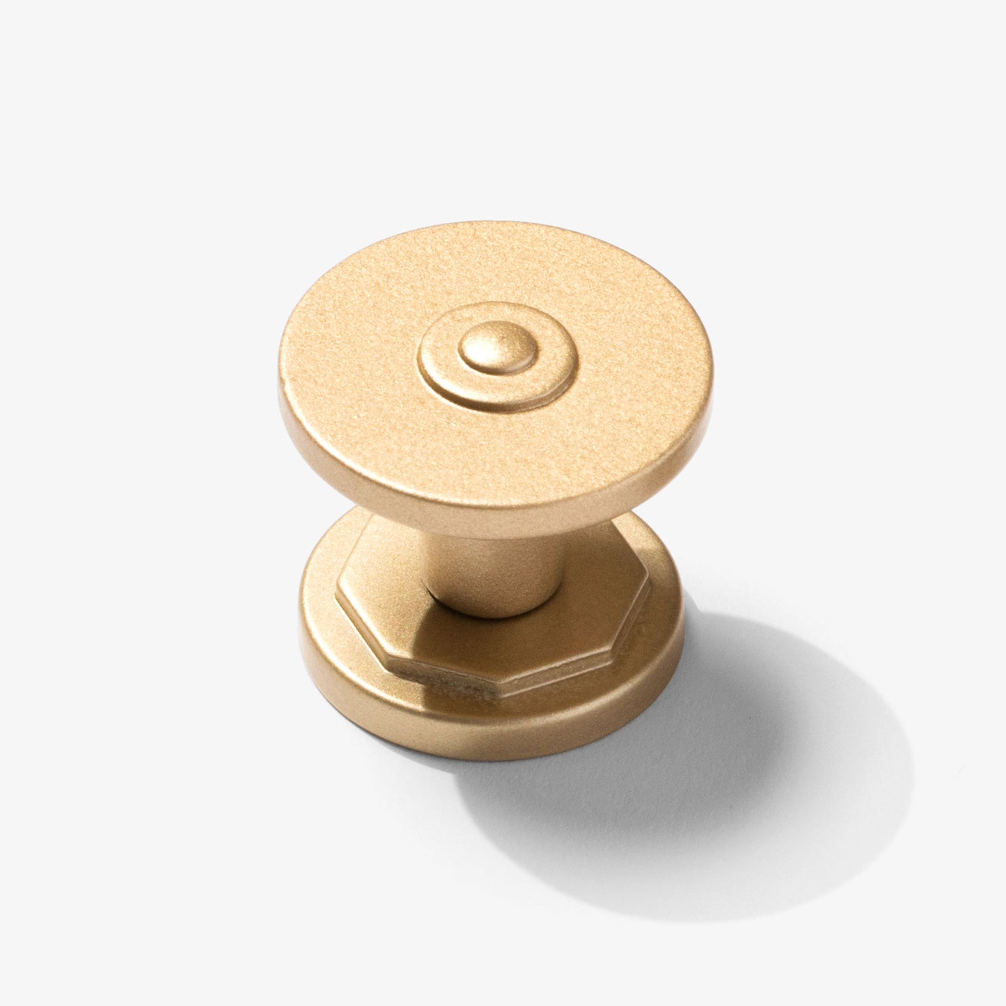 Satin Brass Industrial Modern Cabinet Knob by Studio Marchant