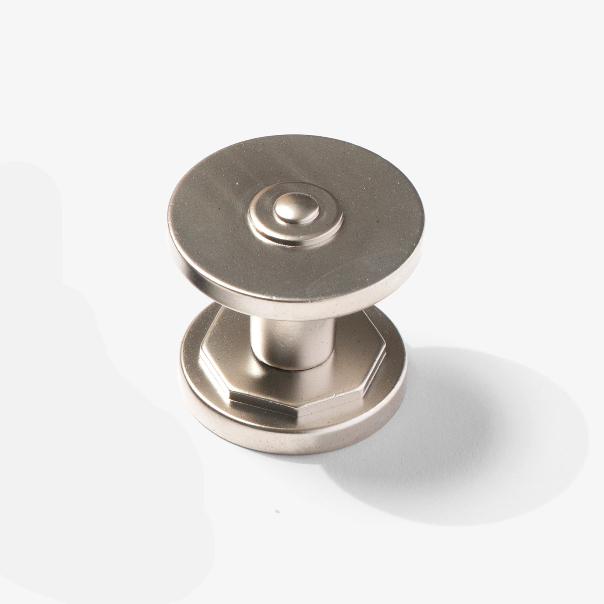 Satin Nickel Industrial Modern cabinet knob by Studio Marchant