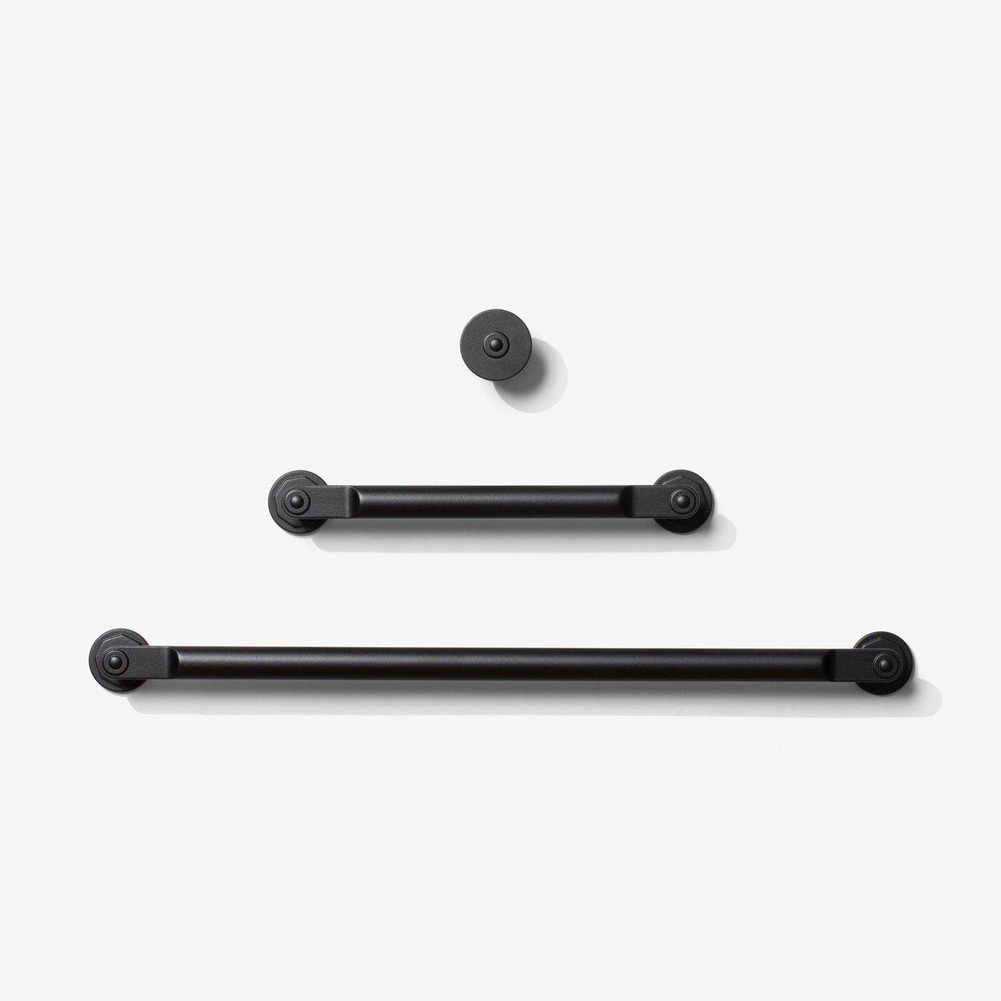 Matte Black Industrail Modern Cabinet Pulls and knob by Studio Marchant