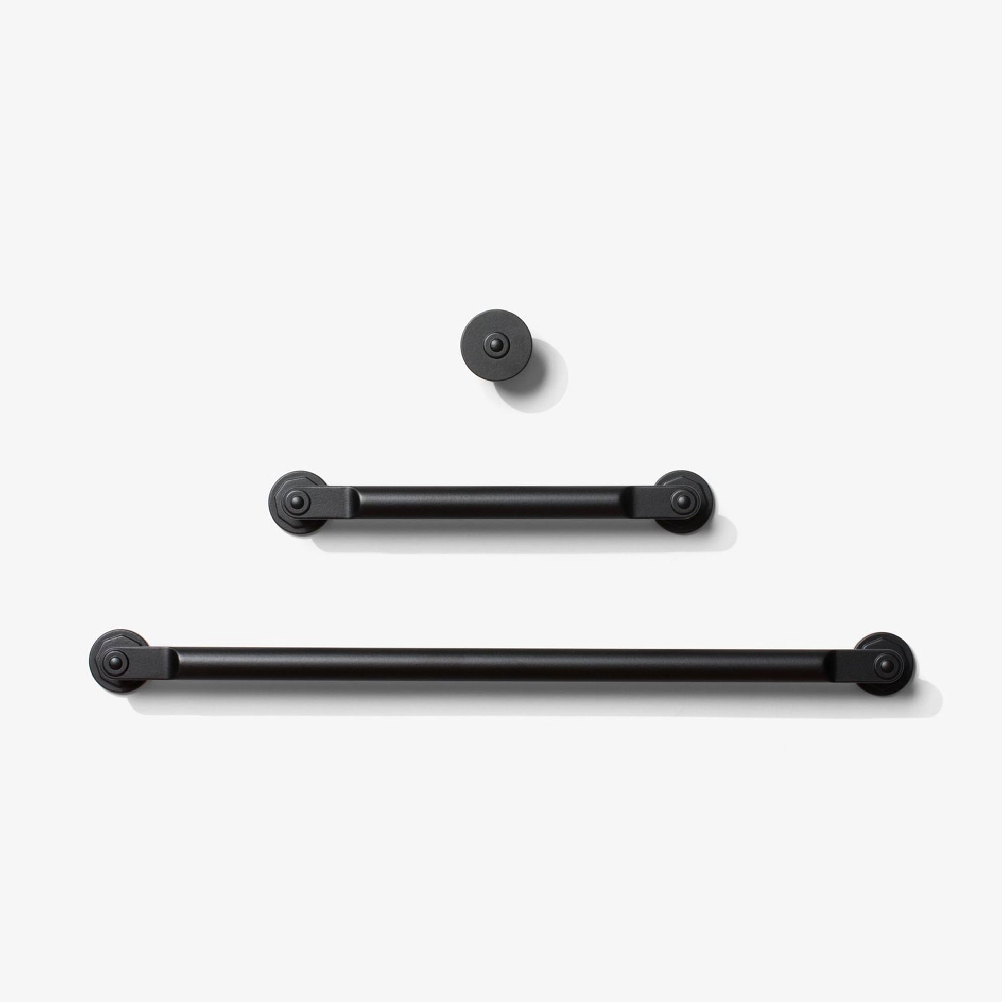 Matte Black Industrail Modern Cabinet Pulls and knob by Studio Marchant