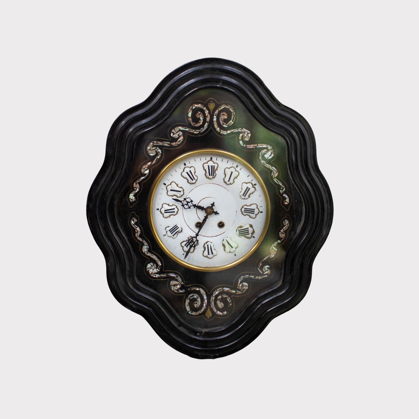 French Clock with Inlaid Mother of Pearl