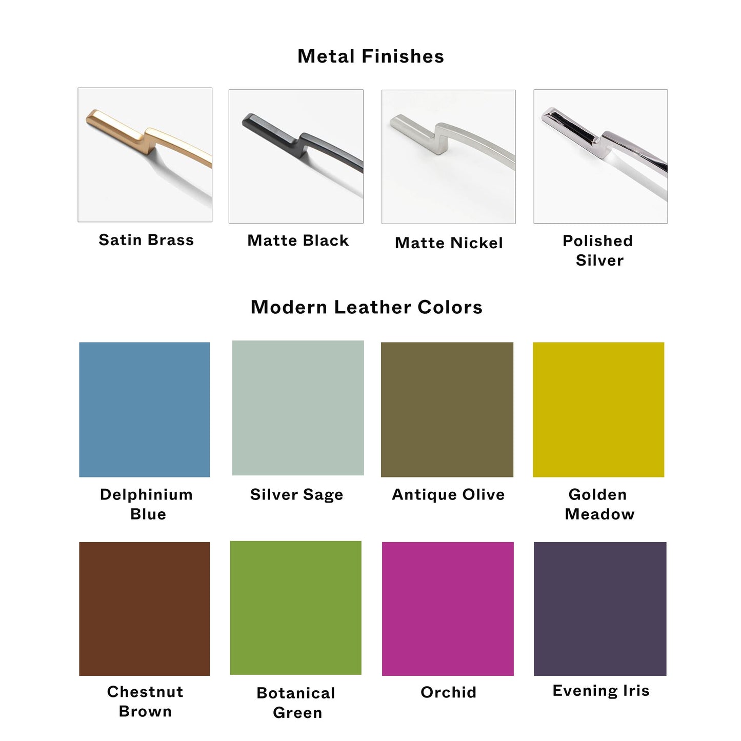 Leather Mid Century Modern Cabinet Pull | Small