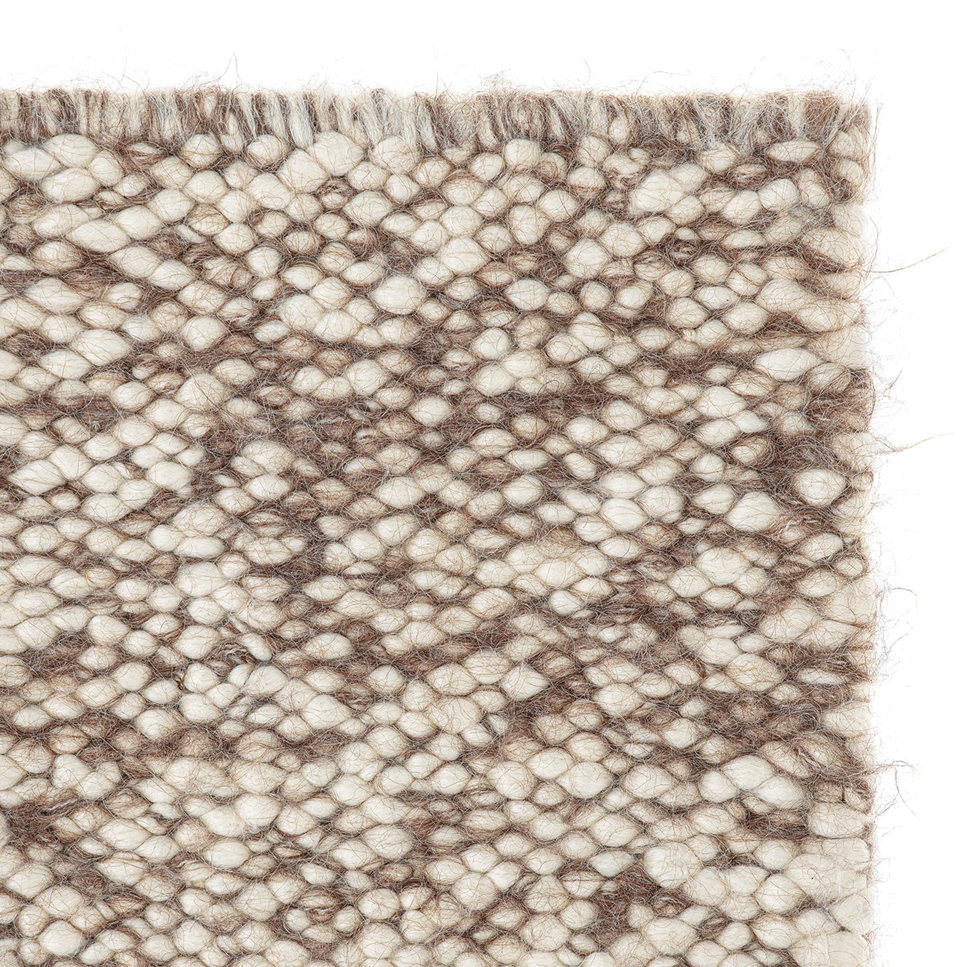 Neve rug style in cream and clay colored  mottled heavy flat weave