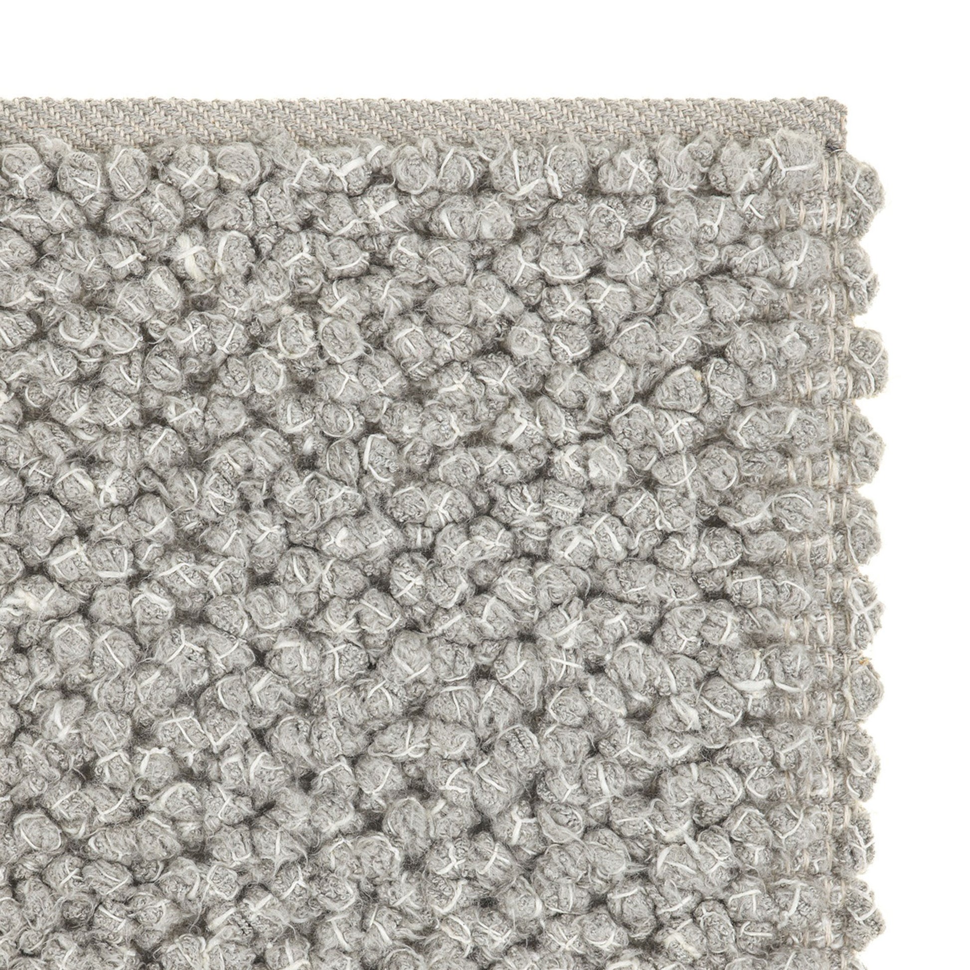 Nui rug style in Dove grey colored textured twill boucle weave