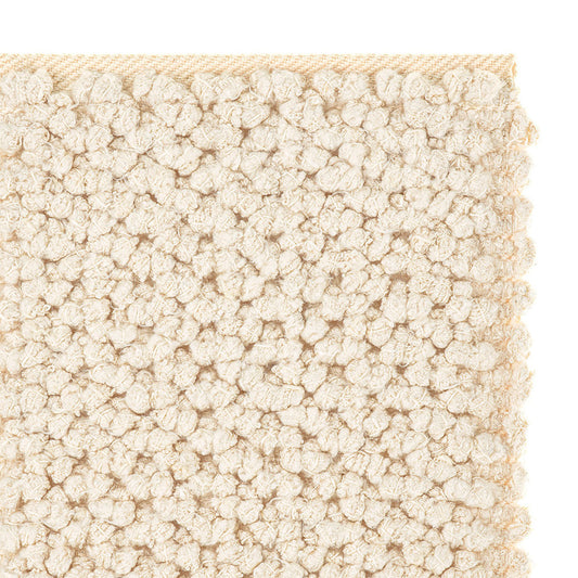 Nui rug style in Cream colored textured twill boucle weave