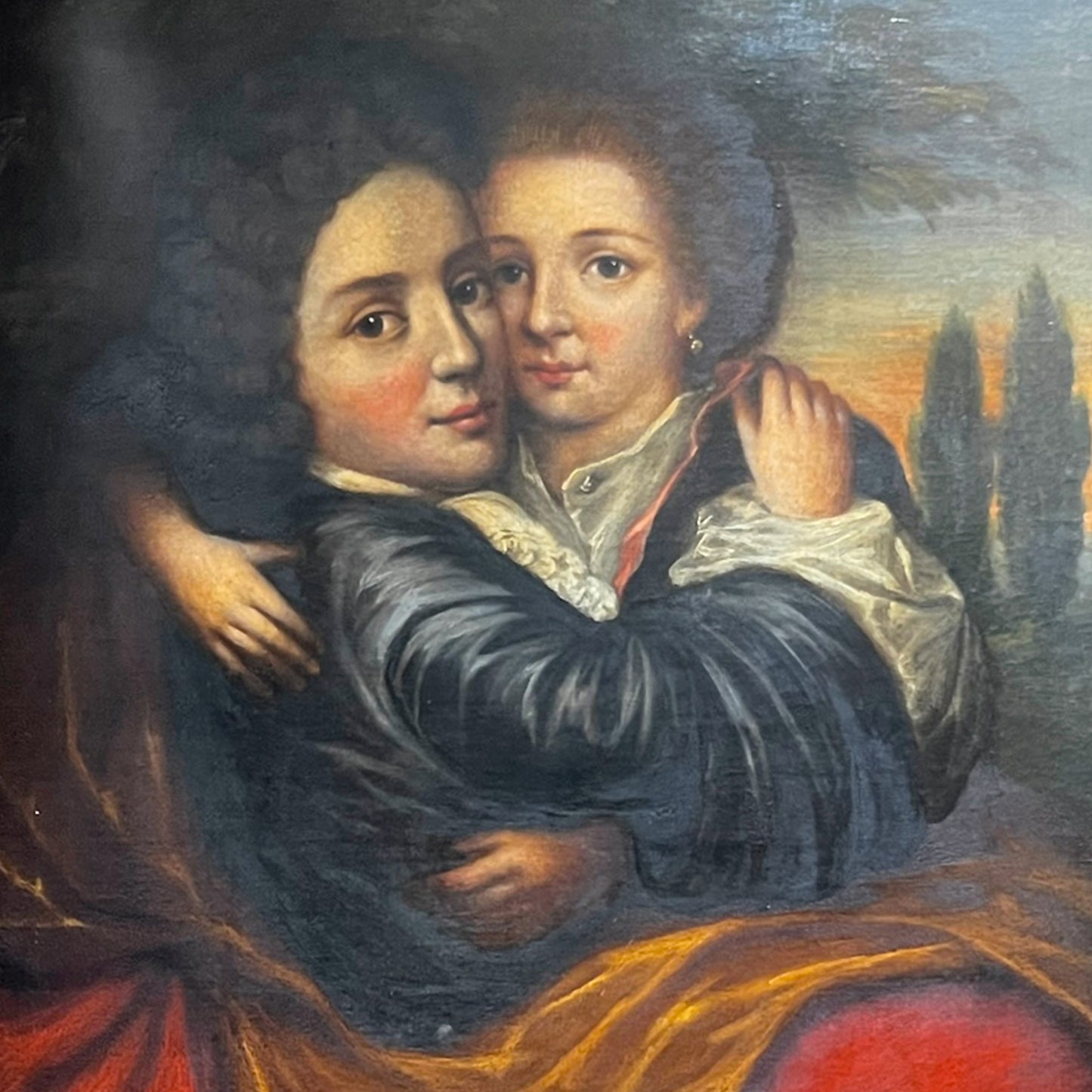 close up - French Portrait of Two Noble Children Oil Painting