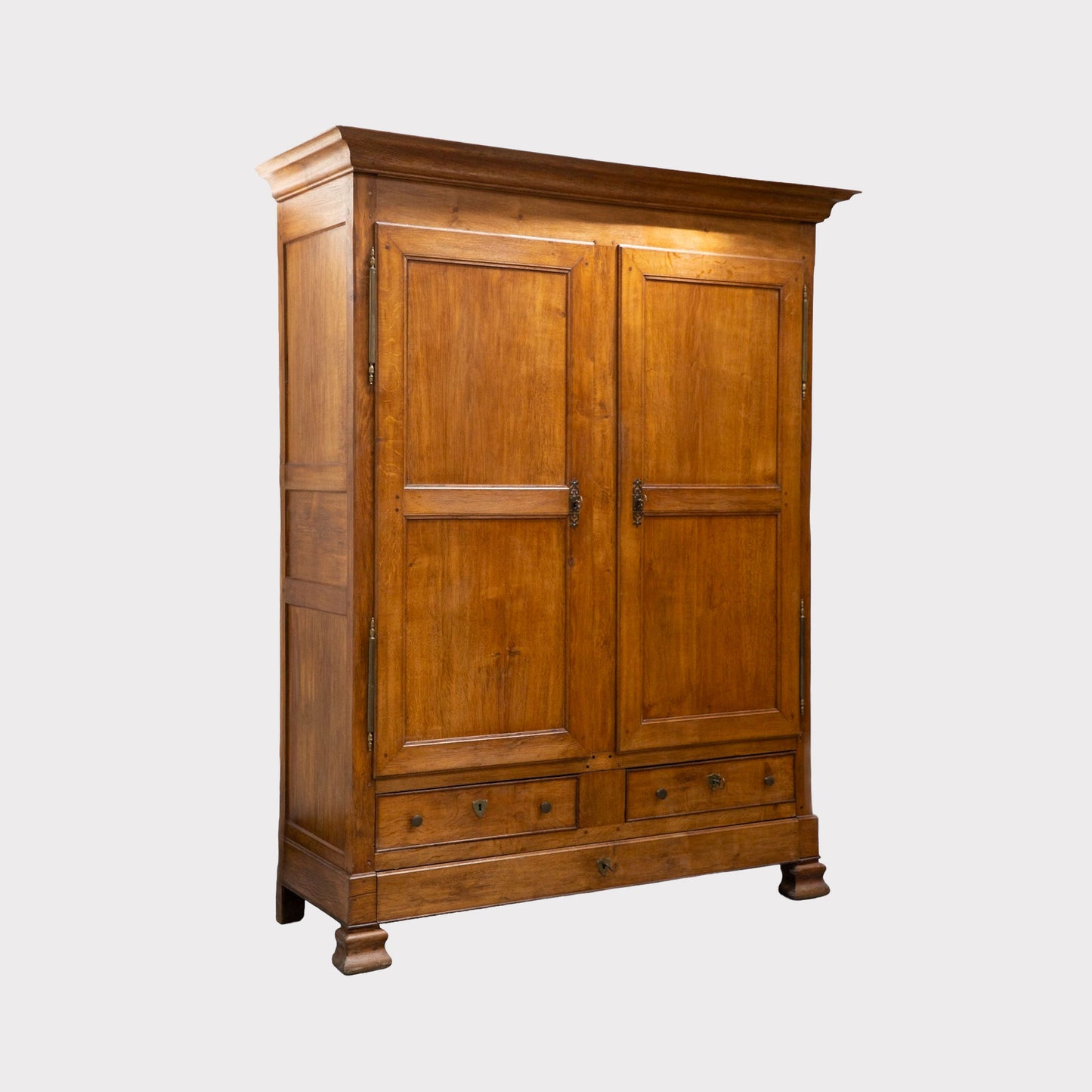 French Oak Double Door Armoire