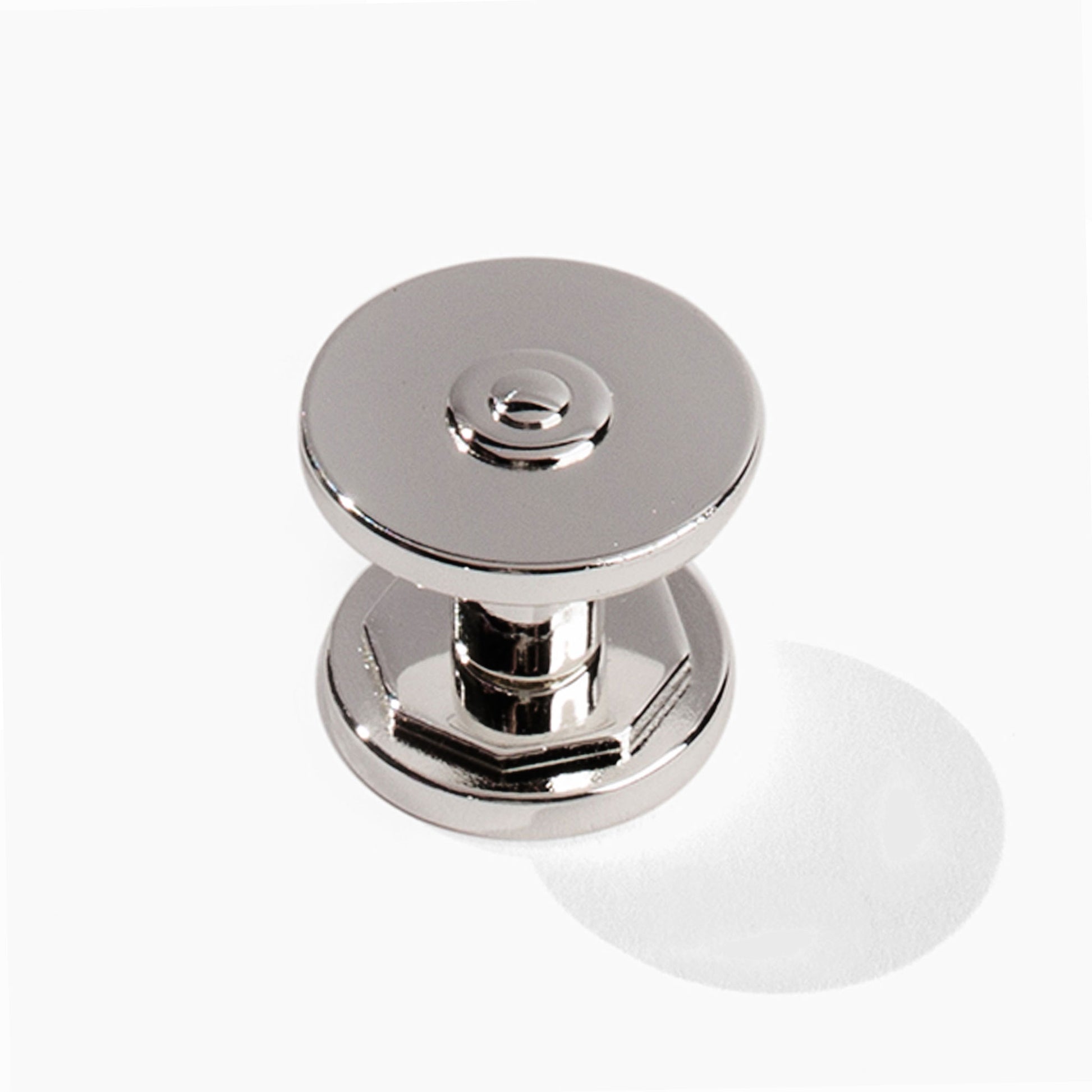 Indutrial Modern Knob in Polished Silver