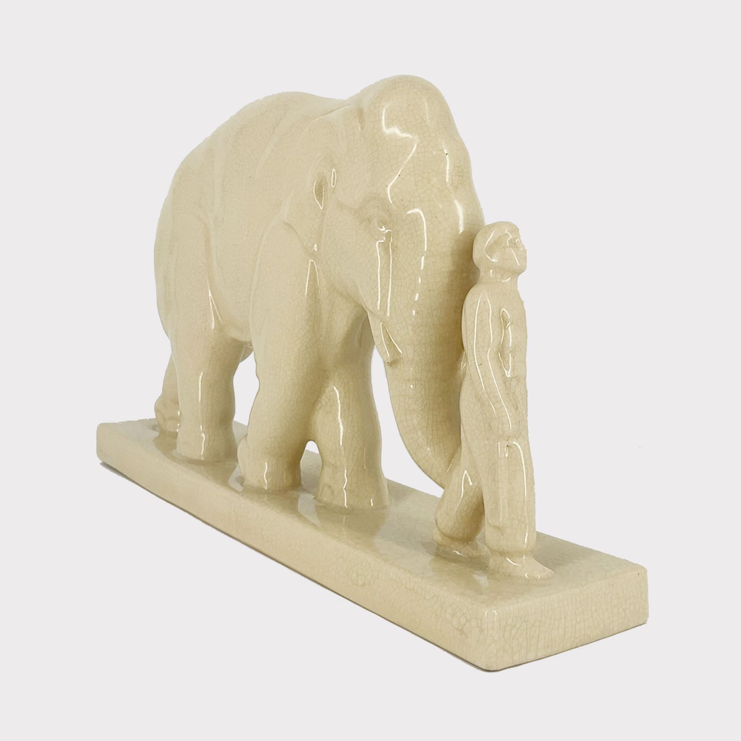 detail image - Ivory Ceramic Elephant Figurine