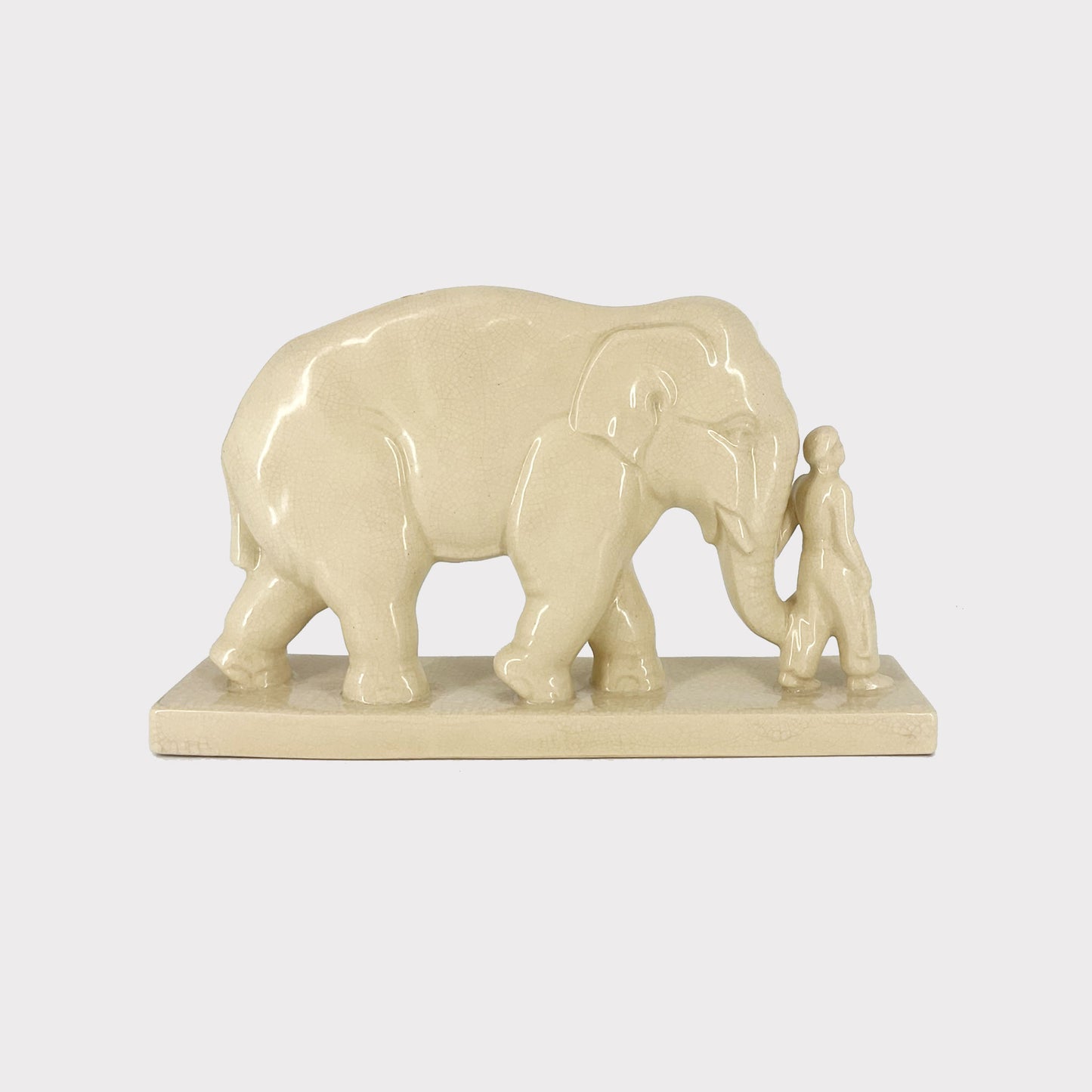 Back side - Ivory Ceramic Elephant Figurine