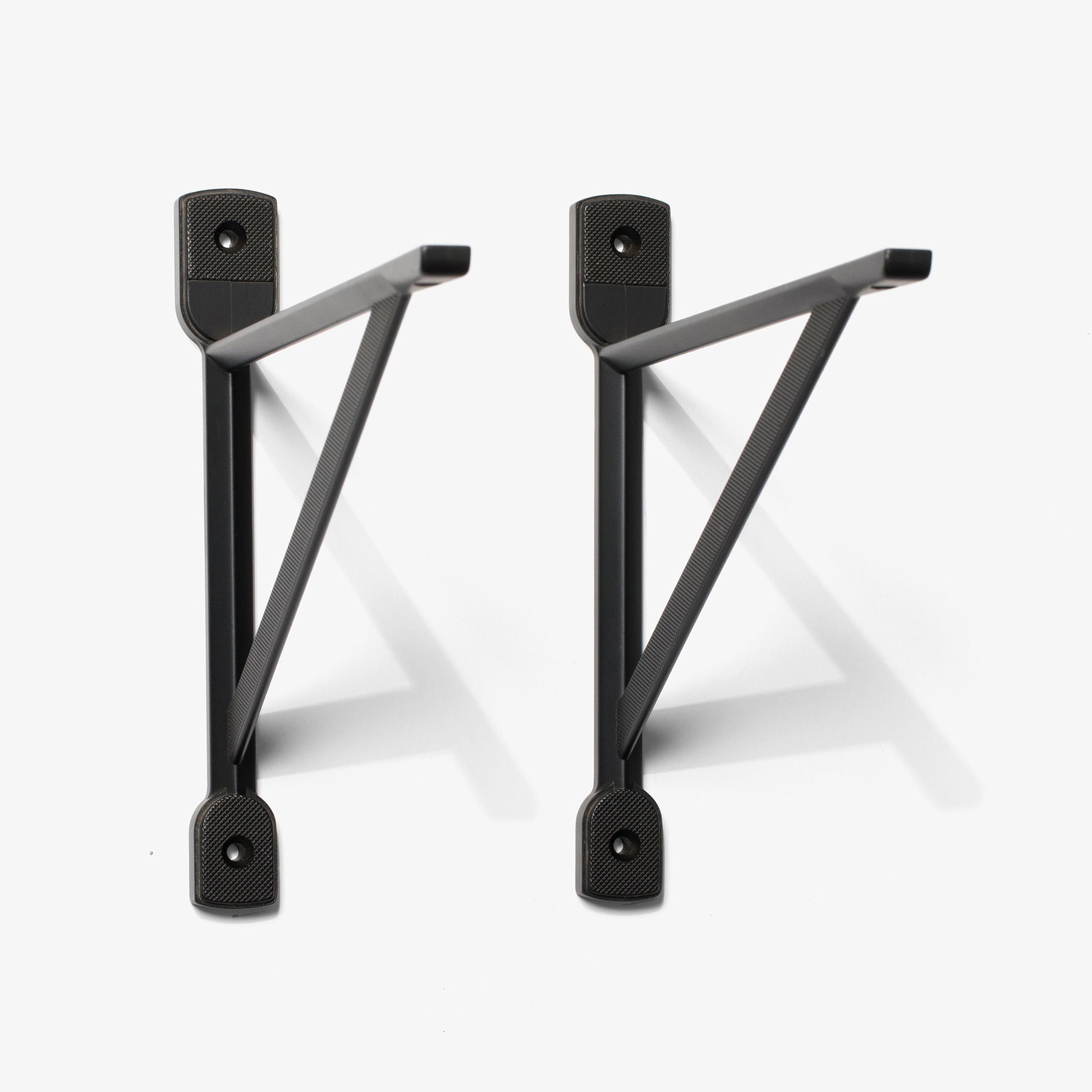 Matte Black Industrial Modern Knurled Brackets by Studio Marchant