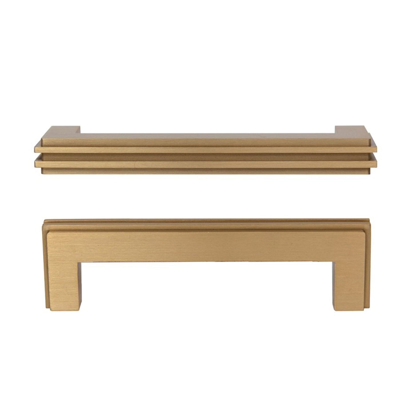 Carrara Square cabinet pull  in two viewpoints