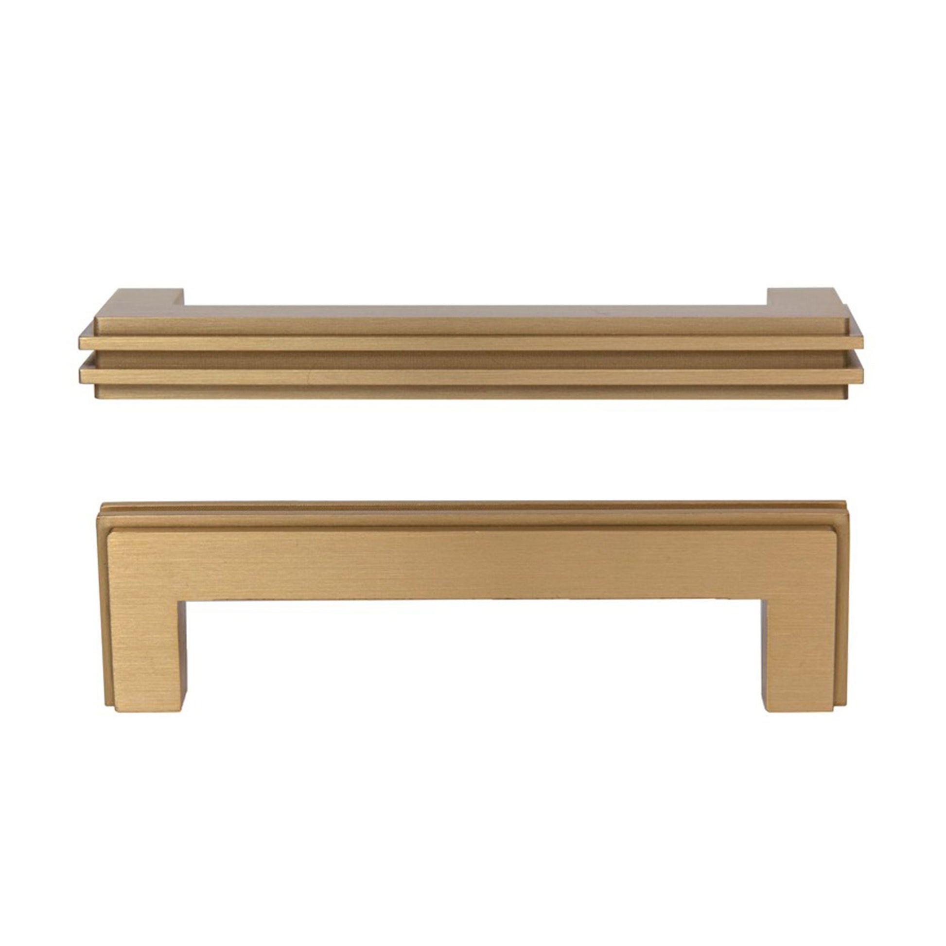 Carrara Square cabinet pull  in two viewpoints