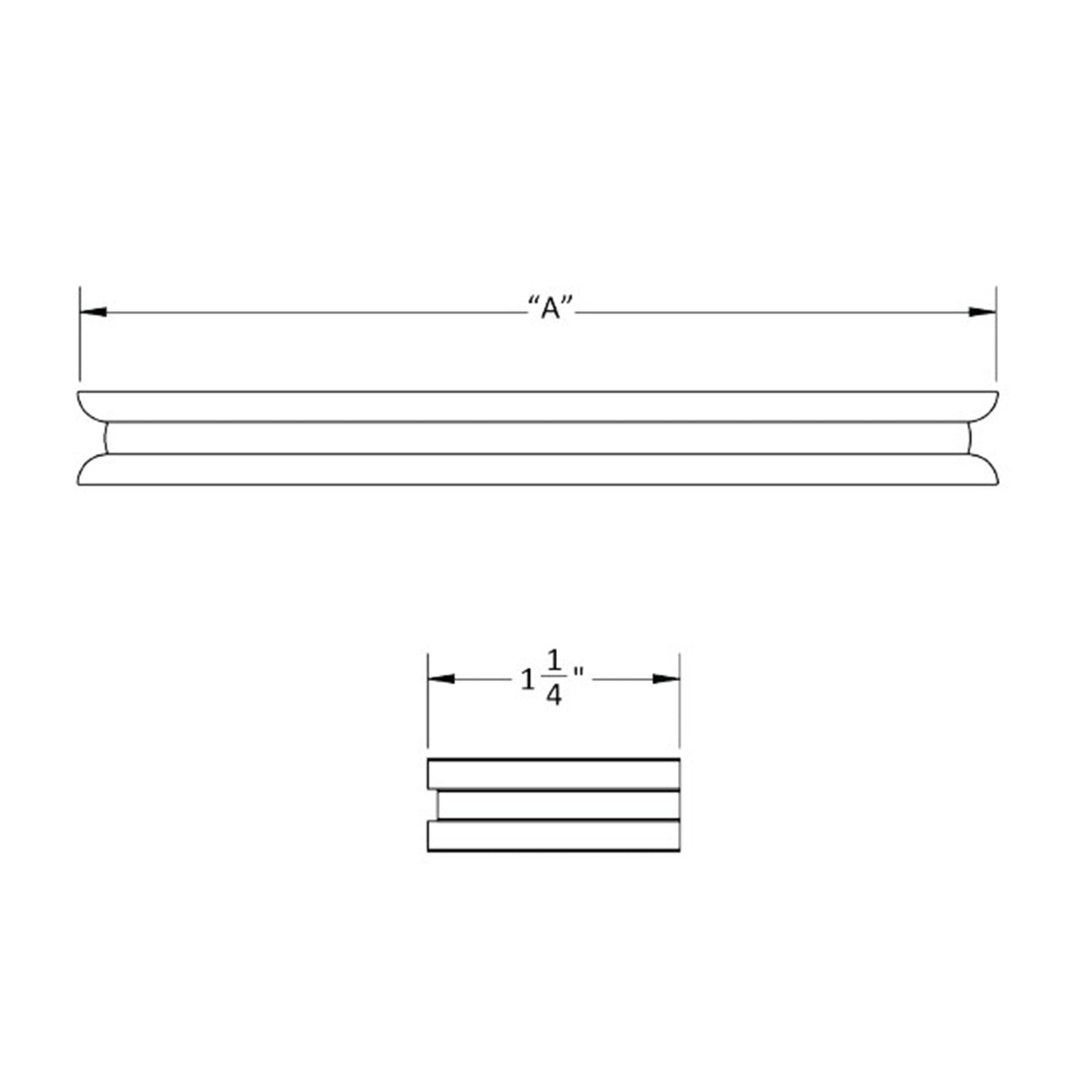 Granbury Squat=re Pull Dimensional Drawing