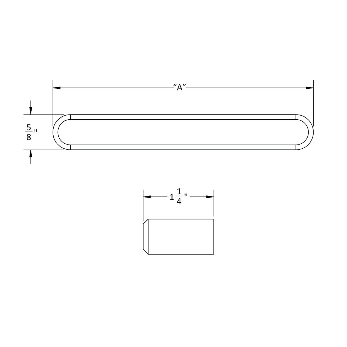 Henderson Round cabinet pull dimensional drawing