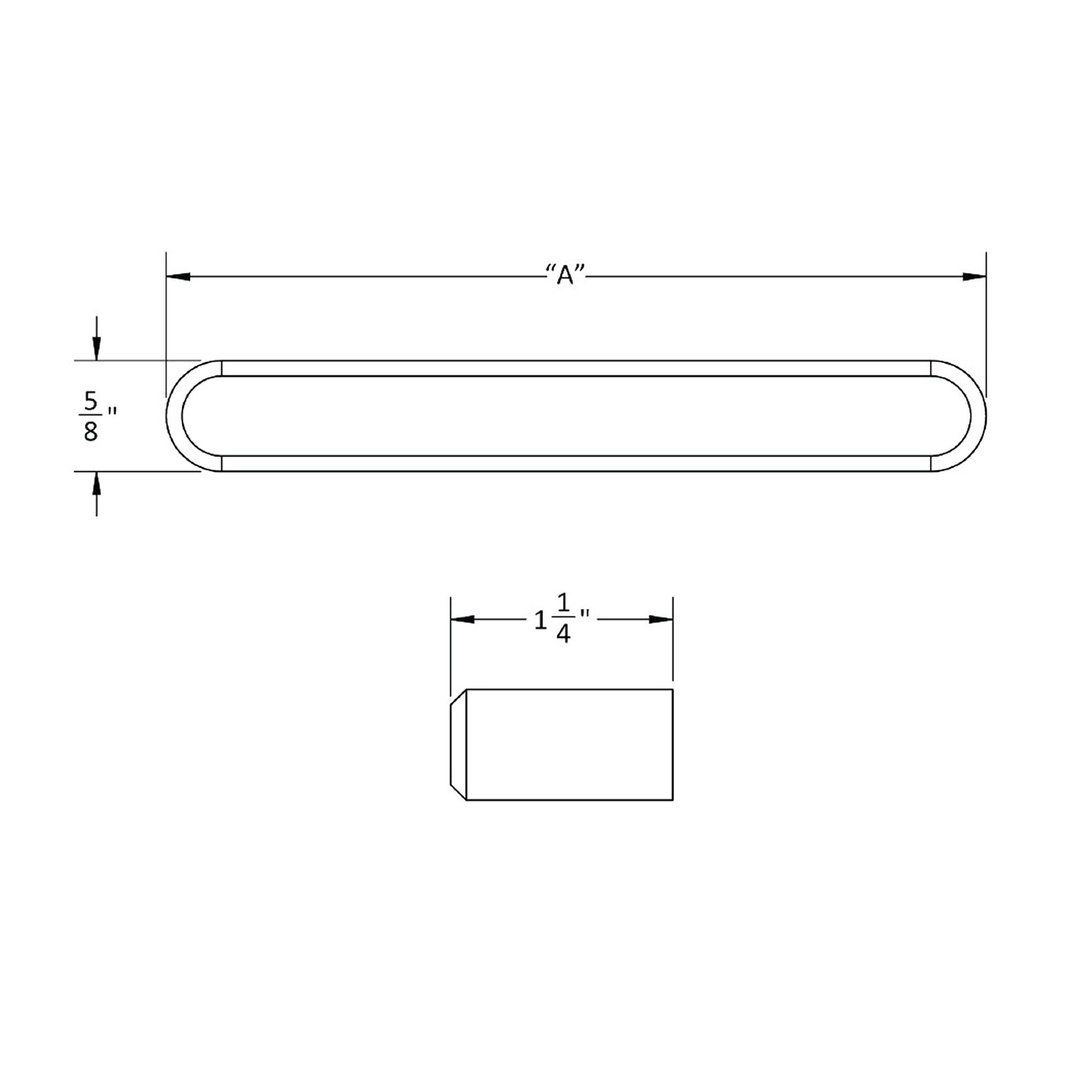 Henderson Round cabinet pull dimensional drawing