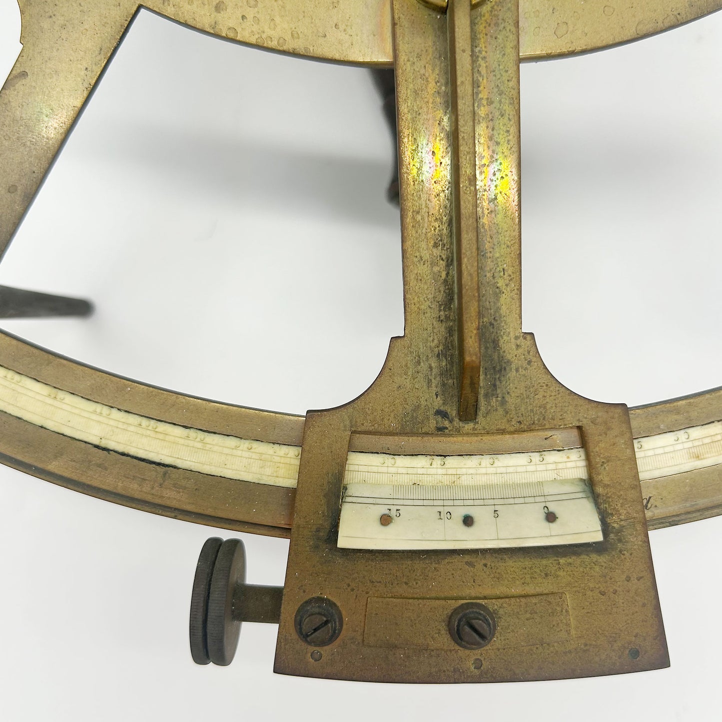 detail - Antique Brass Nautical Sextant