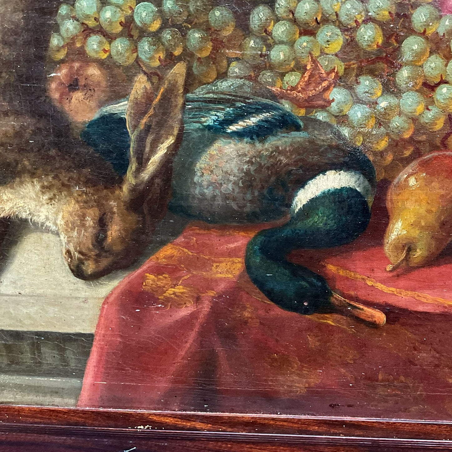 detail - After the Hunt French Still Life Oil Painting