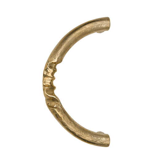 Left hand Grab pull handle with the impression of a hand grip inset in the center