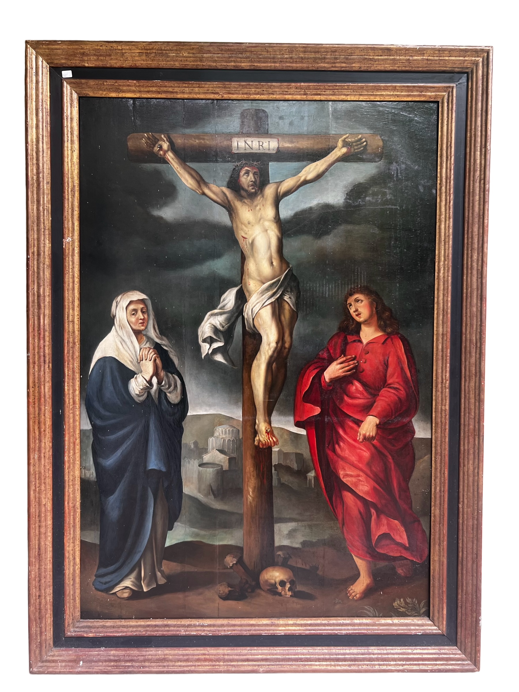 Antique Religious Painting Jesus