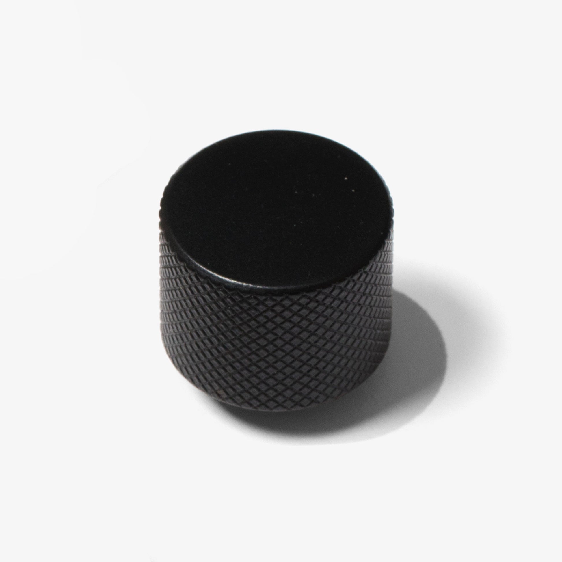 Matte black knurled cabinet knob by Studio Marchant